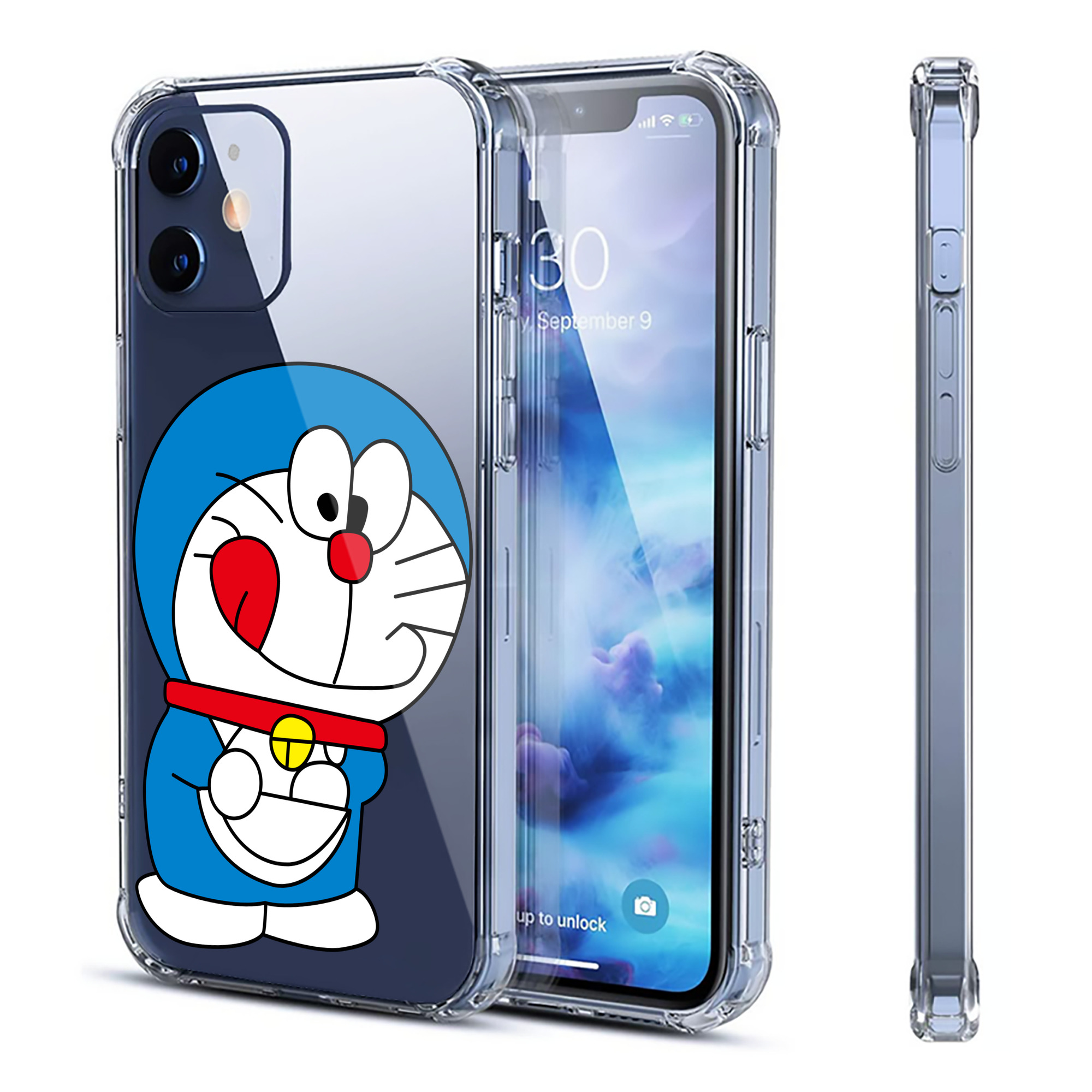 （画像用） ドラえもん Doraemon 【iPhone 12シリーズ対応】透明スマホケース（クリアソフトケース）